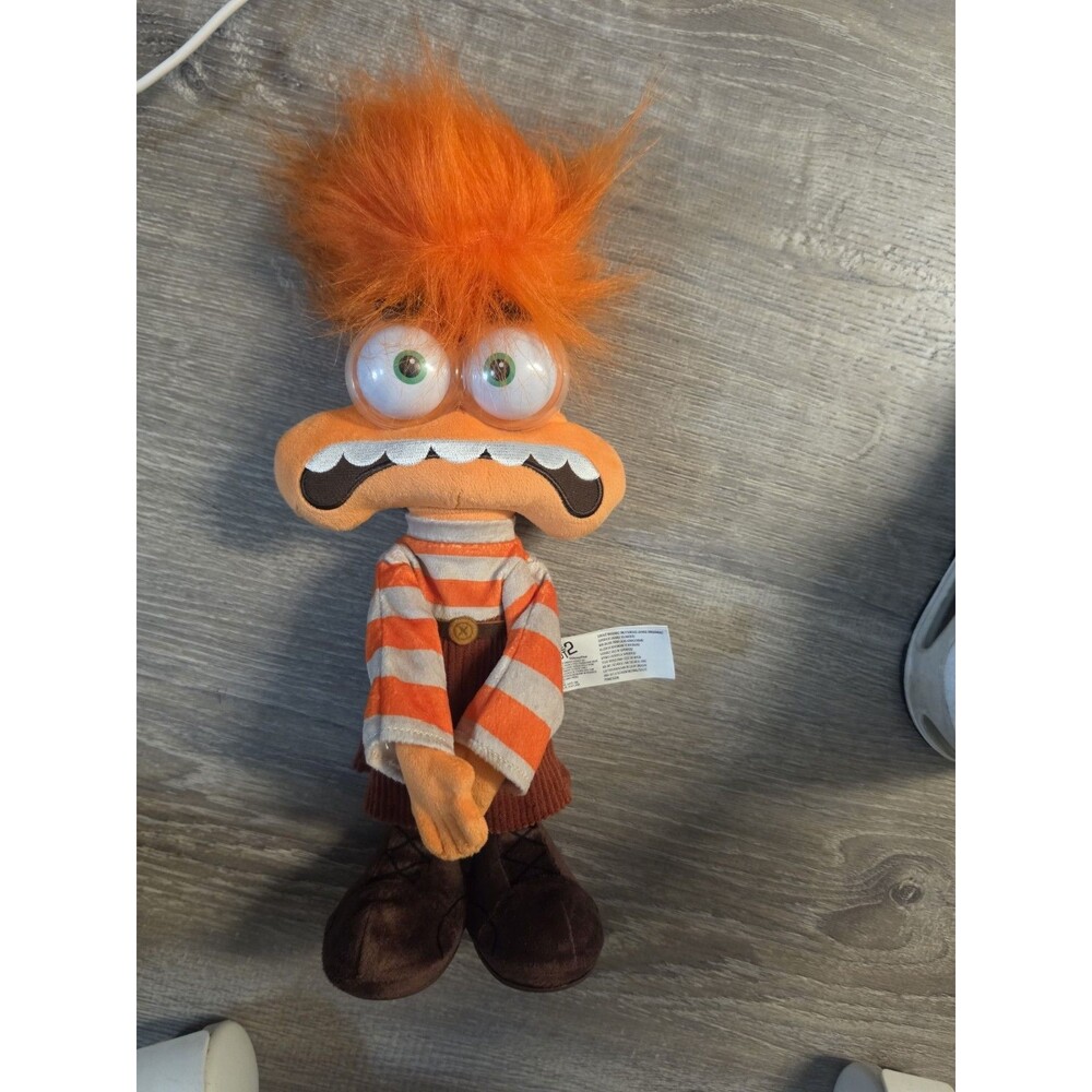 Just Play Inside Out 2 Anxiety Talking/Shaking Plush 13in Orange Hair New No Box